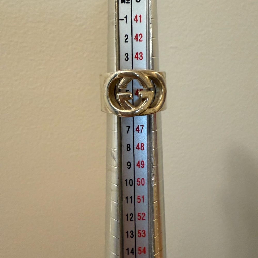 Gucci Interlocking Silver Ring - Size 3 - image 3